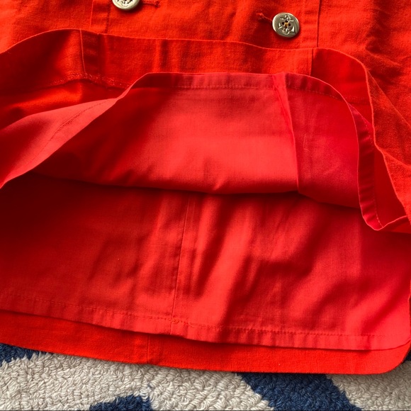 🧡 J.CREW MARINE ORANGE HIGH WAIST LINEN SKIRT! - Picture 9 of 10